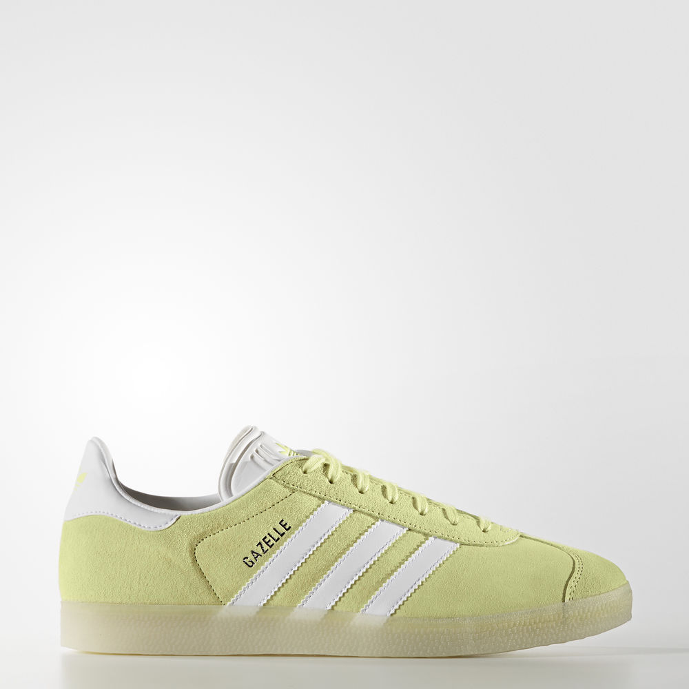 Adidas Gazelle - Originals γυναικεια - Κίτρινα/Ασπρα/Μεταλλικός Ασημι,Μέγεθος: EU 36 – 54 2/3 (635RI